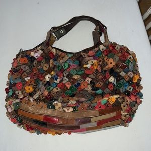 Leather flower purse
